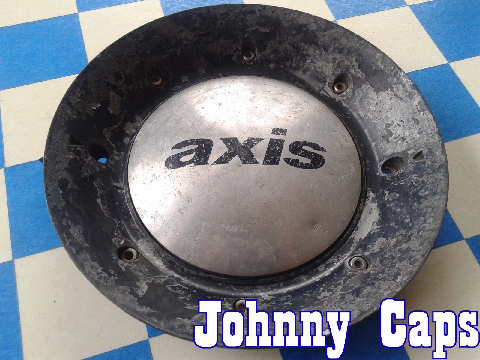 AXIS WHEELS BLACK Center Caps # DC-0170 Custom Wheel [51] USED Center Cap (1)