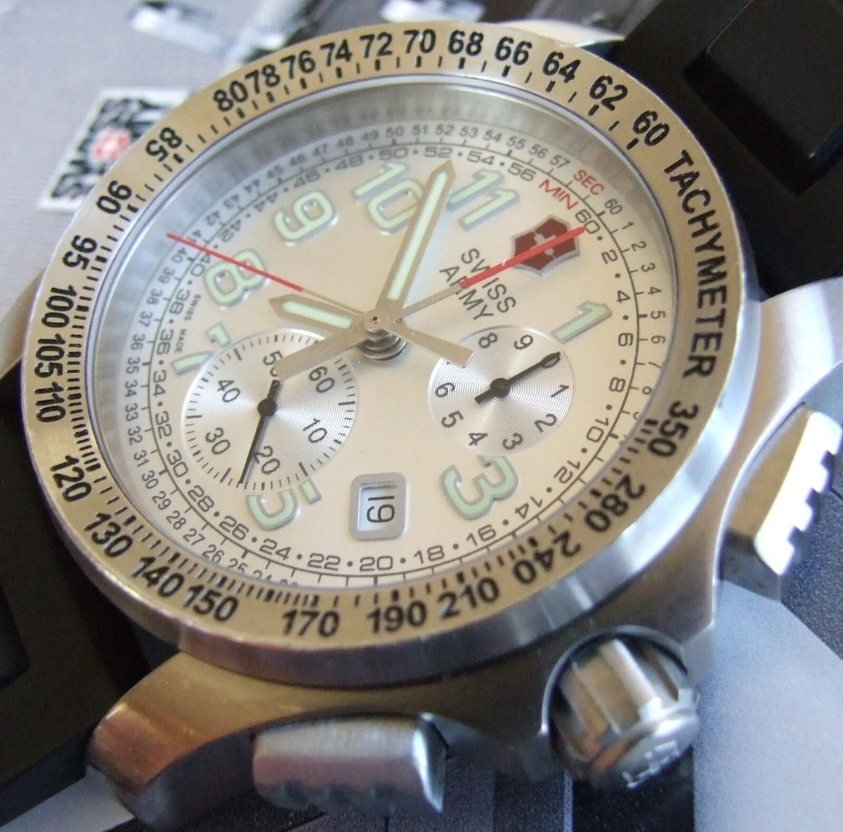 Swiss army shop chronograph reset