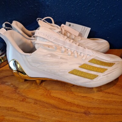 New Adidas Adizero 12.0 Football Cleats Men’s Size 11 White Metallic Gold GX5122 s-l400.jpg main image 4
