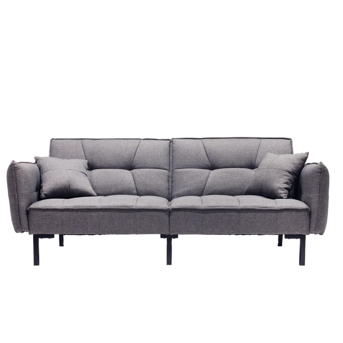 Canapé convertible gris Tyva de 197cm pour salon moderne