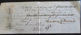 (W5) Wechsel LEMBERG von 1859 über 135 80 Gulden Sina Wien