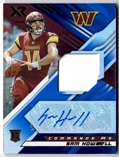 2022 Panini XR Sam Howell Rookie Swatch Auto Blue /35 Commanders