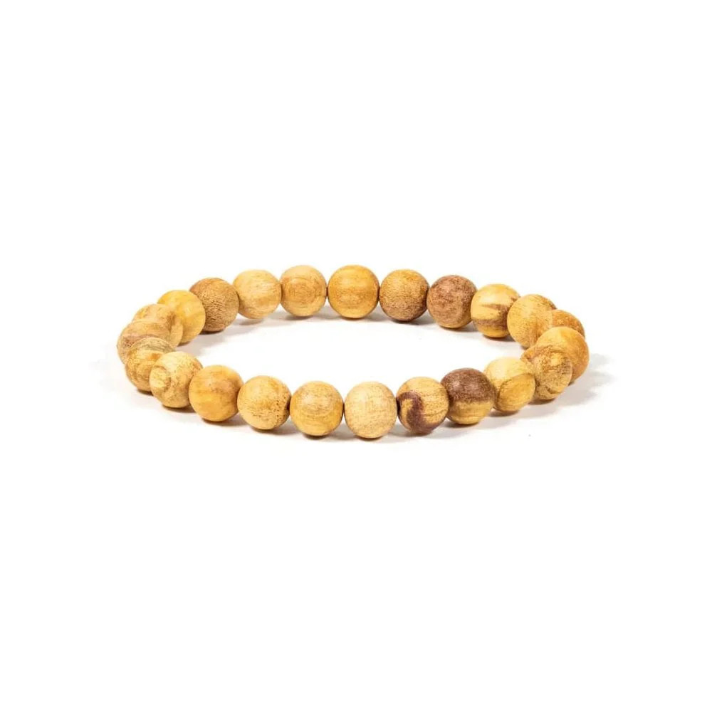 Palo Santo 8mm Round Bead Bracelet 18.5cm – Protection & Intention