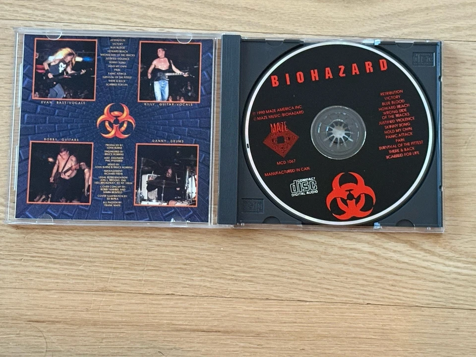 Biohazard Self Titled CD Maze Records MCD 1067 Foto 3 de 3