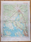 Russian Soviet Military Topographic Map - UPPSALA (Sweden) 1:200 000, ed. 1978