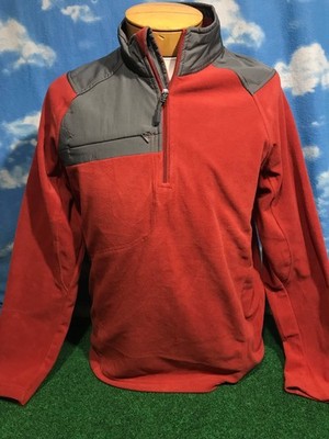 North End Sweatshirt Sweater Red Medium M 1/2 Zip Pockets 33 S13