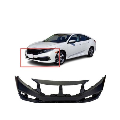Primed Front Bumper Cover Fascia for 2017-2021 Honda Civic Touring Turbo EX LX