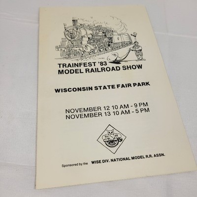 Vintage 1983 Trainfest Program Milwaukee State Fair Park - WISE Division NMRA