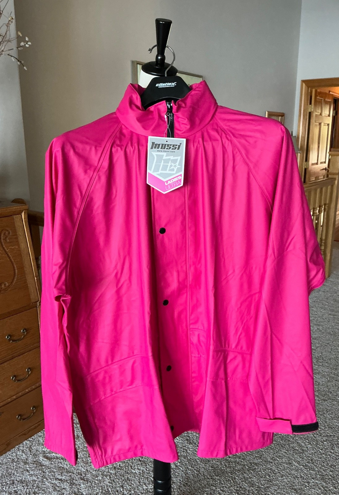 Womens Mossi Rain Suit Pink Rain Jacket and Pants Set Womens