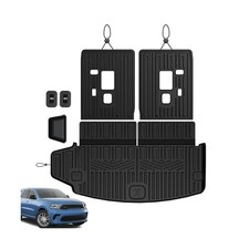 Cargo Mat Backrest Mats for 2016-2025 2026 Dodge Durango 6/7 Seats Car Mat Ac...