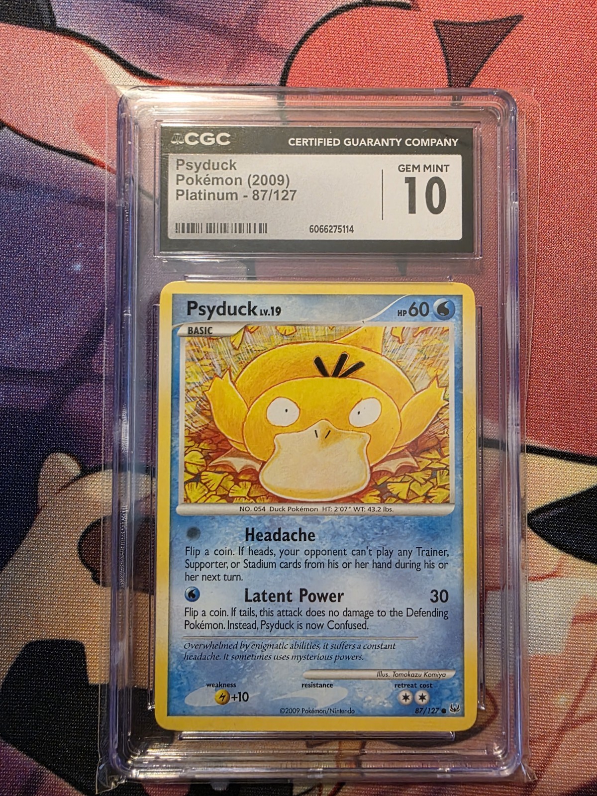 Psyduck 87/127 platinum ,cgc 10, population of 3