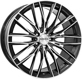 1x MONACO WHEELS MONACO GP2 anthracite/polished 8.0Jx18 5x112 ET30