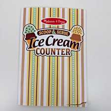 Wooden Melissa and Doug Wood Scoop  Serve Ice Cream Counter - Replacement Menu