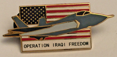 10 Pieces of Operation Iraqi Freedom Jet US Flag Pin New In Packaging !
