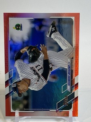 2021 Topps Chrome NPB Nippon  - Yasunobu Okugawa #13 Red Refractor /5 (RC)