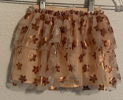 Disney Moana Girls Orange Floral Tutu Skirt 2T Sequin Elastic Waist SP251045MA