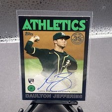 2021 Topps Daulton Jeffries Rookie On Card Auto Autograph 1986 Retro Black /199