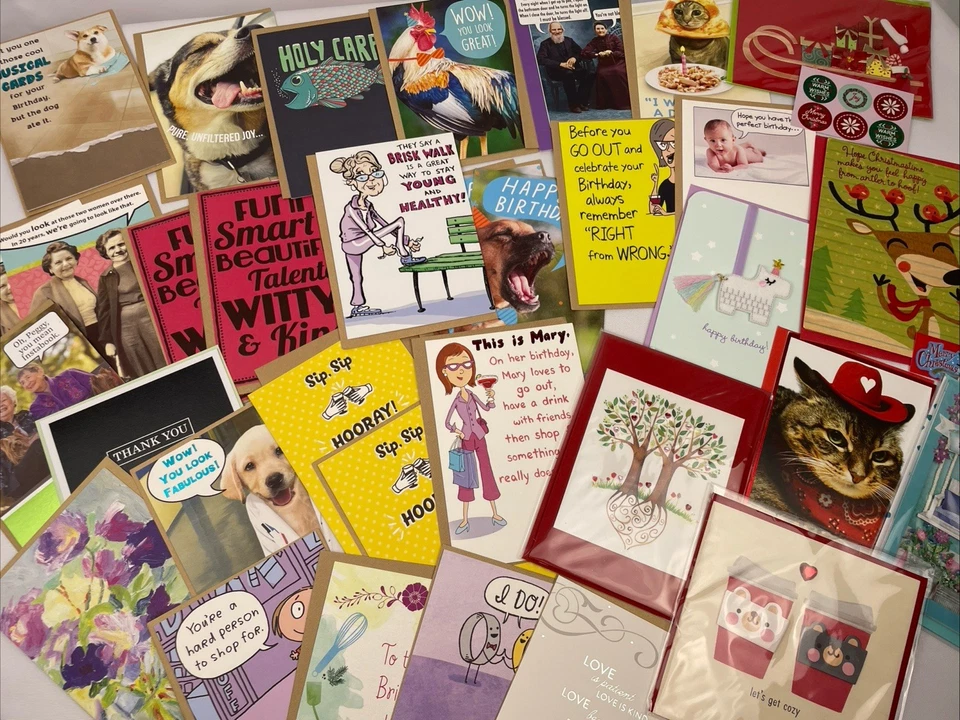 Fabuloso Gran Lote de 37! Tarjetas de felicitación nuevas PAPYRUS American Greetings todas las ocasiones Foto 2 de 4