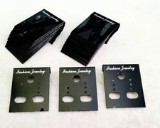 100 Black Earring Display Cards For Pierced or clip ons Hanging Jewelry Display