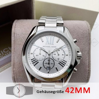 Michael Kors MK5535 Bradshaw Quarz Analogue Chronograph Silberfarbene Unisex