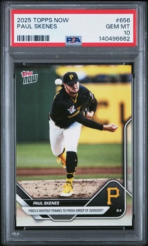 2025 Topps NOW Paul Skenes #656 PSA 10 GEM-MT