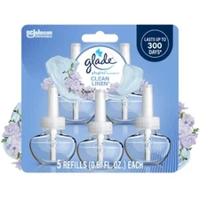 Glade Air Freshener Plug Ins Scented Oil Diffuser Refills - Clean Linen -3.35 fl