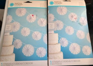 Martha Stewart Lace Doily Garland Kit White DIY Wedding Chic Holiday 10' NEW (2)