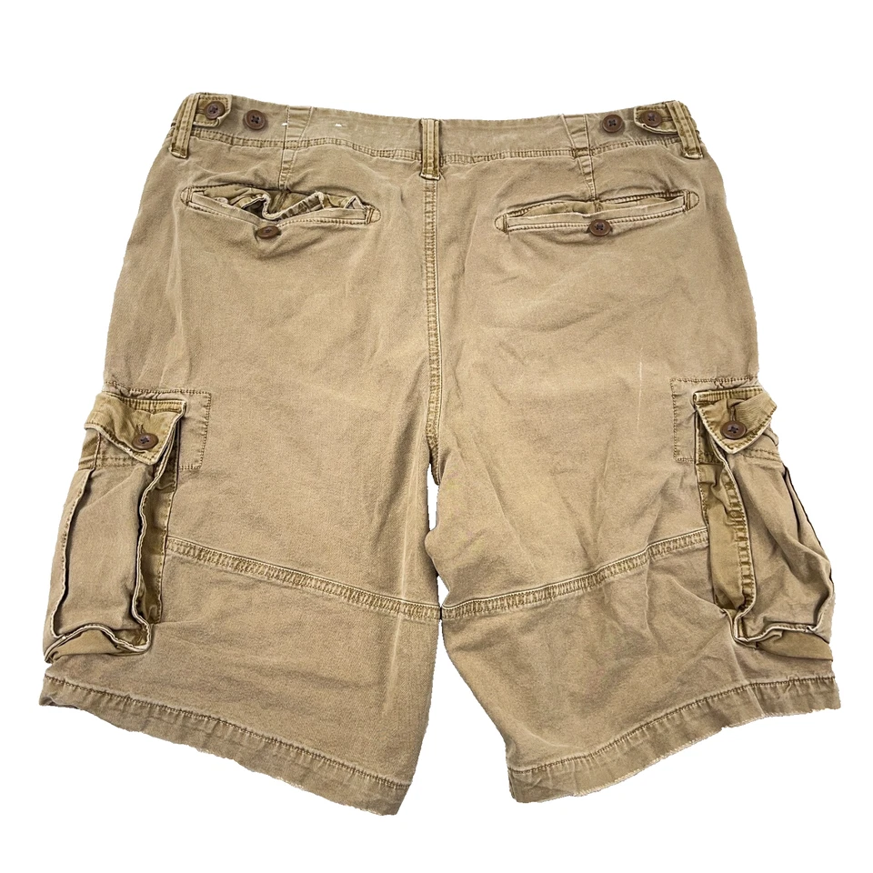 American Eagle Cargo Shorts Men 36 Tan Brown Khaki Classic Fit Retro VTG Y2K - Image 2 of 4
