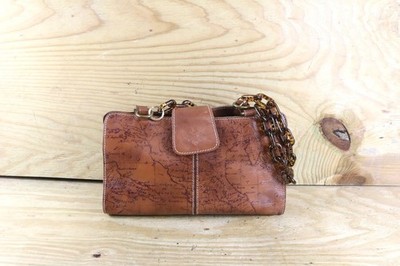 Patricia Nash Handbag Rienzo Riot Rust Signature Map Italy Handles Not Original