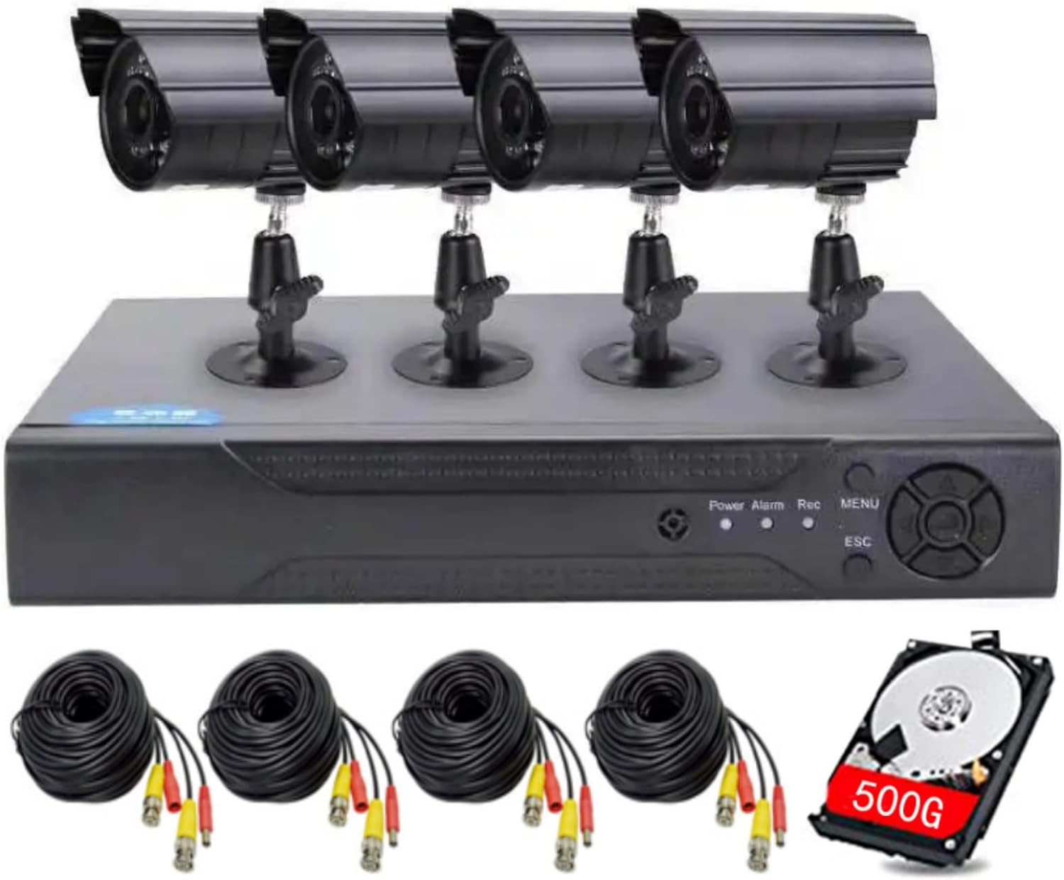 With 4pcs 1080p Metal Waterproof Surveillance