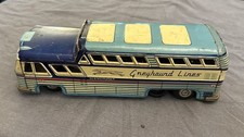 VTG Made in Japan Greyhound Lined Reserved Bus Tin Toy Litho Friction 1960s