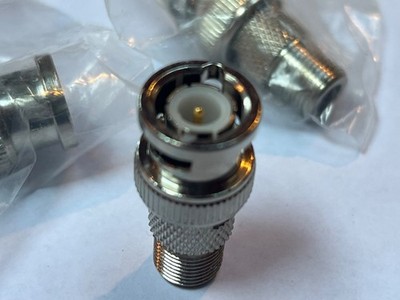 3 Stück Adapter BNC-Stecker auf F. Buchse CB Funk UHF HF VHF Kabel