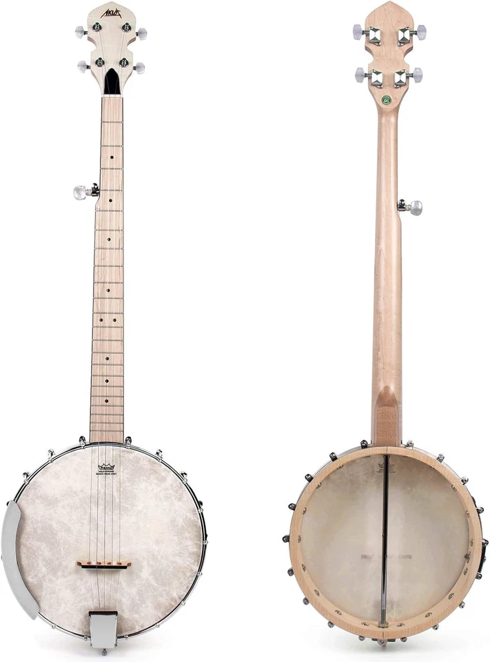 Professional 5-String Maple Banjo with Remo Head and Complete Accessories Set - Image 4 of 4