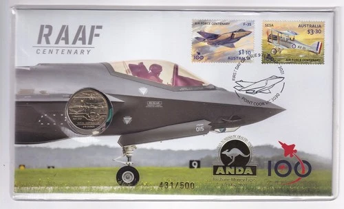 AUSTRALIAN PNC: 2021 $1 ROYAL AUST. AIR FORCE - BRISBANE ANDA OVERPRINT #M4110