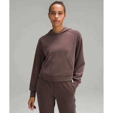 Lululemon Softstreme Pullover Hoodie Size 2 Taupe Brown Cropped Sweatshirt