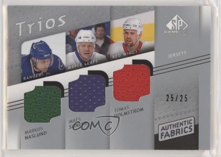 2008 SP Game Used Edition 25/25 Tomas Holmstrom Markus Naslund Mats Sundin 0c3