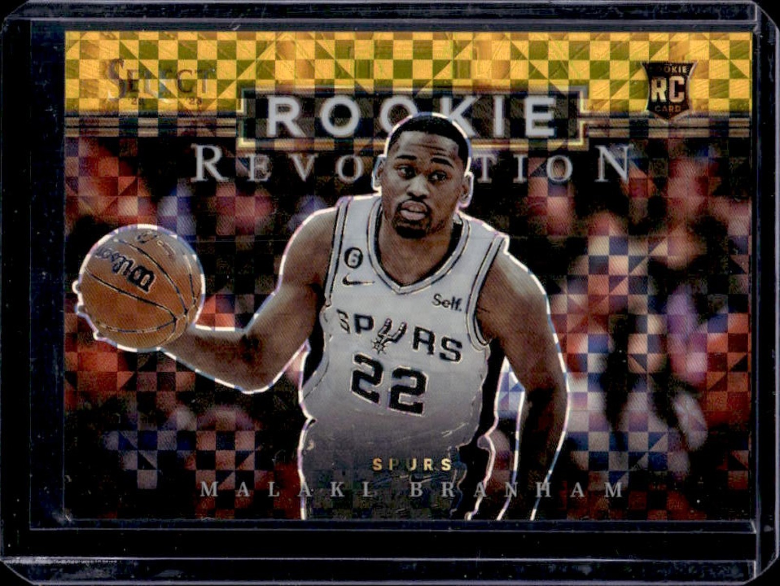 2022-23 Select Malaki Branham Rookie Revolution RC Gold Prizm #4/10 Spurs
