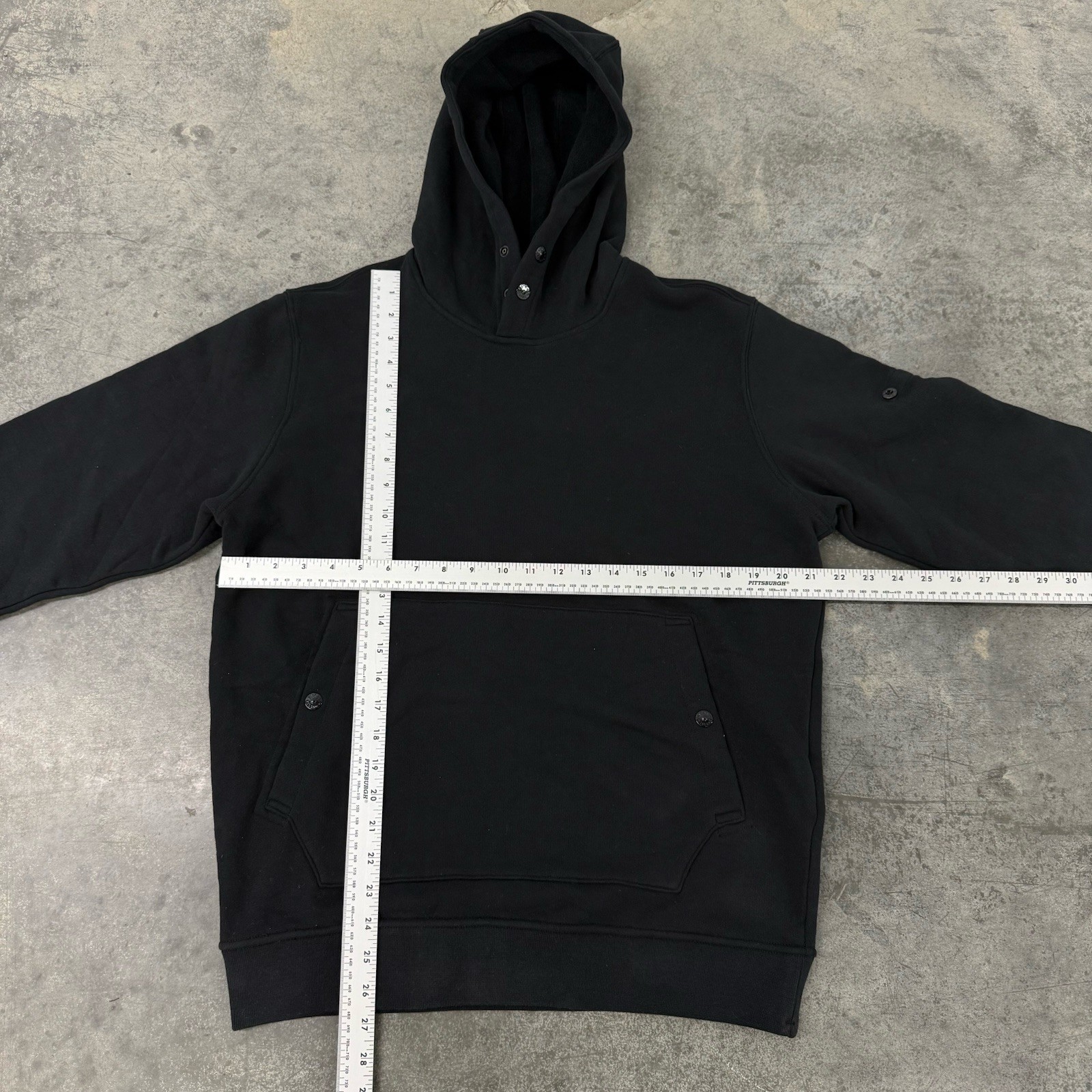 Stone Island Logo Patch Pullover Black Hoodie Des… - image 2