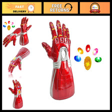 LED Infinity Gauntlet with Removable Gems - 3 Lighting Modes, Halloween Cosplay