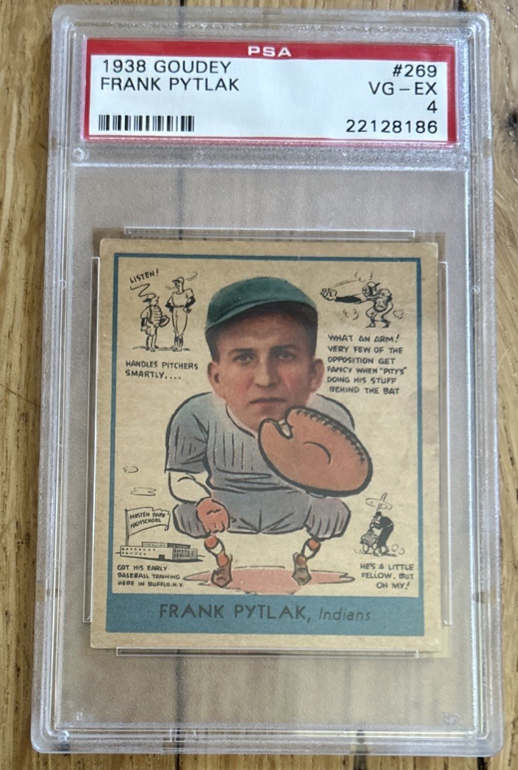 Frank Pytlak #269 Baseball Cards 1938 Goudey trading card — raw and PSA graded price guide