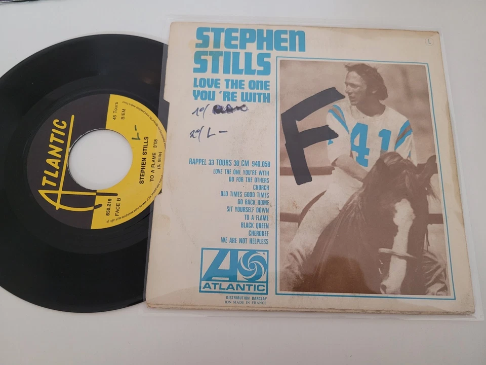 45 7" France SP -45T 7" Single - Stephen Stills – Love The One VG/VG+ 1971 Foto 2 de 2