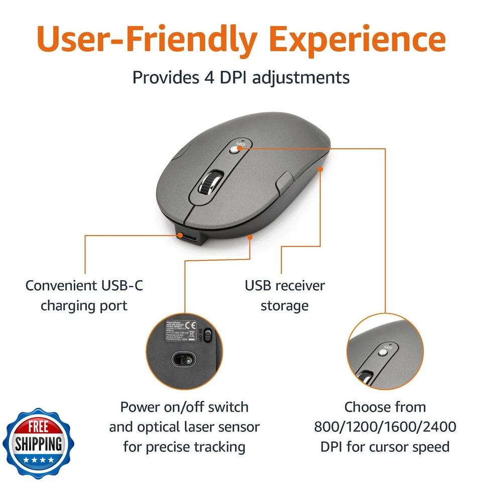 Amazon Basics Ultra Premium Wireless Keyboard and Mouse Combo - Rechargeable, - Image 4 of 4