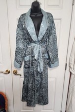 Victoria Secret Gold Label Blue Floral Paisley Robe Women's P/S