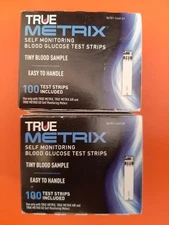 True Metrix Blood Glucose Test Strips 200 (100X2), Exp 11/2025  FREE SHIP $38.90