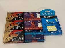 8mm Video Cassette Lot   NEW   Sealed - Sony TDK