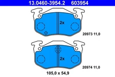 Rear axle ATE 13.0460-3954.2 brake pad set, disc brake for Citroën, Peugeot