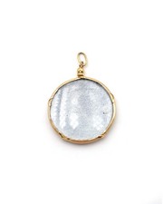 Antique French 18k Gold Photo Locket Pendant Sentimental Victorian Jewelry