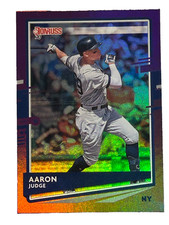 2020 Panini Donruss Photo Variation Aaron Judge #111 Holo Purple After Swing