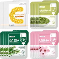 20PCS Face Mask Bulk,4 Flavor Face Mask Multipack,Simple Clay Mask Clay Face Mas