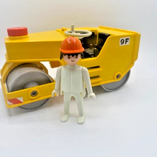 Playmobil Steam Roller with Construction toy figure Vintage 1981 #3533